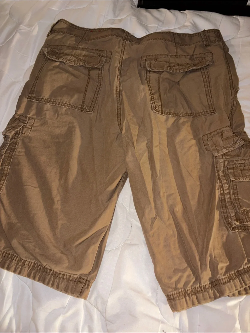 Men's Black Cargo Shorts with Utility Pockets by